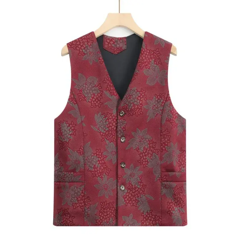 Autumn Collection Slim Fit Women's Vest Middle-Aged And Elderly People's Fashionable Shoulder Base Layer Sweater Vest