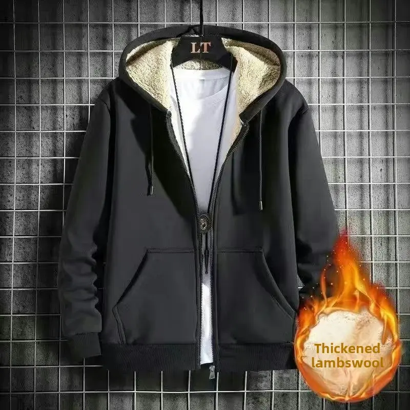 Autumn Winter Wear-Resistant Loose-Fit Outdoor Sheep Velvet Sweatshirt Working Clothes Suit Casual Scene Fashionable Coat