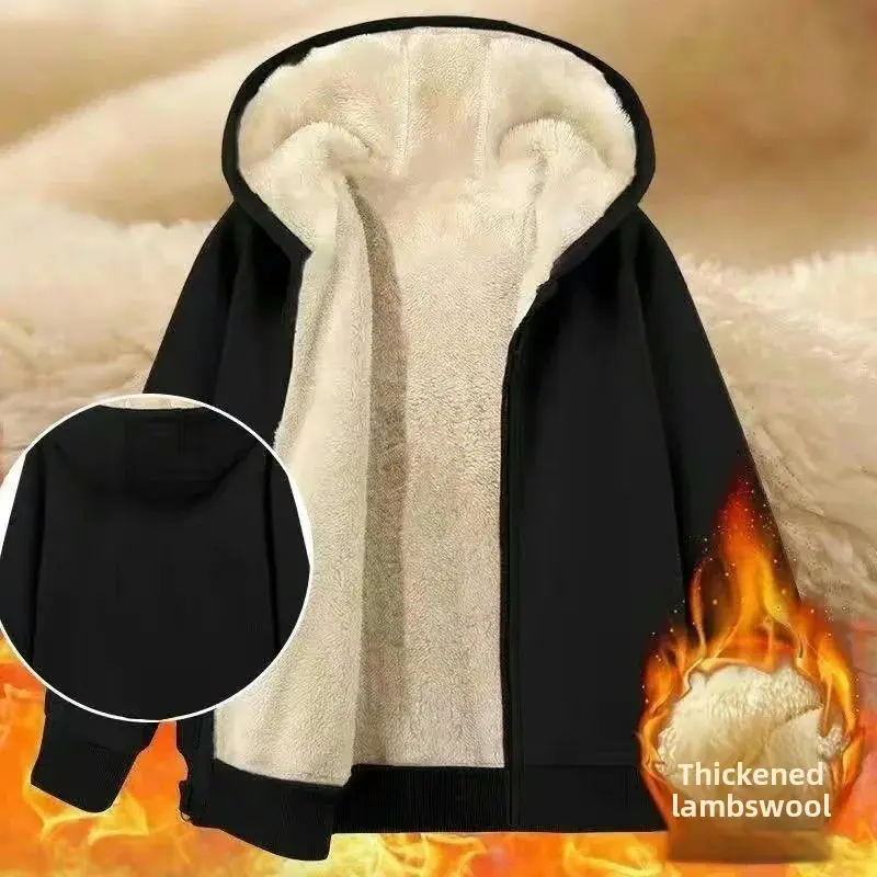 Autumn Winter Wear-Resistant Loose-Fit Outdoor Sheep Velvet Sweatshirt Working Clothes Suit Casual Scene Fashionable Coat