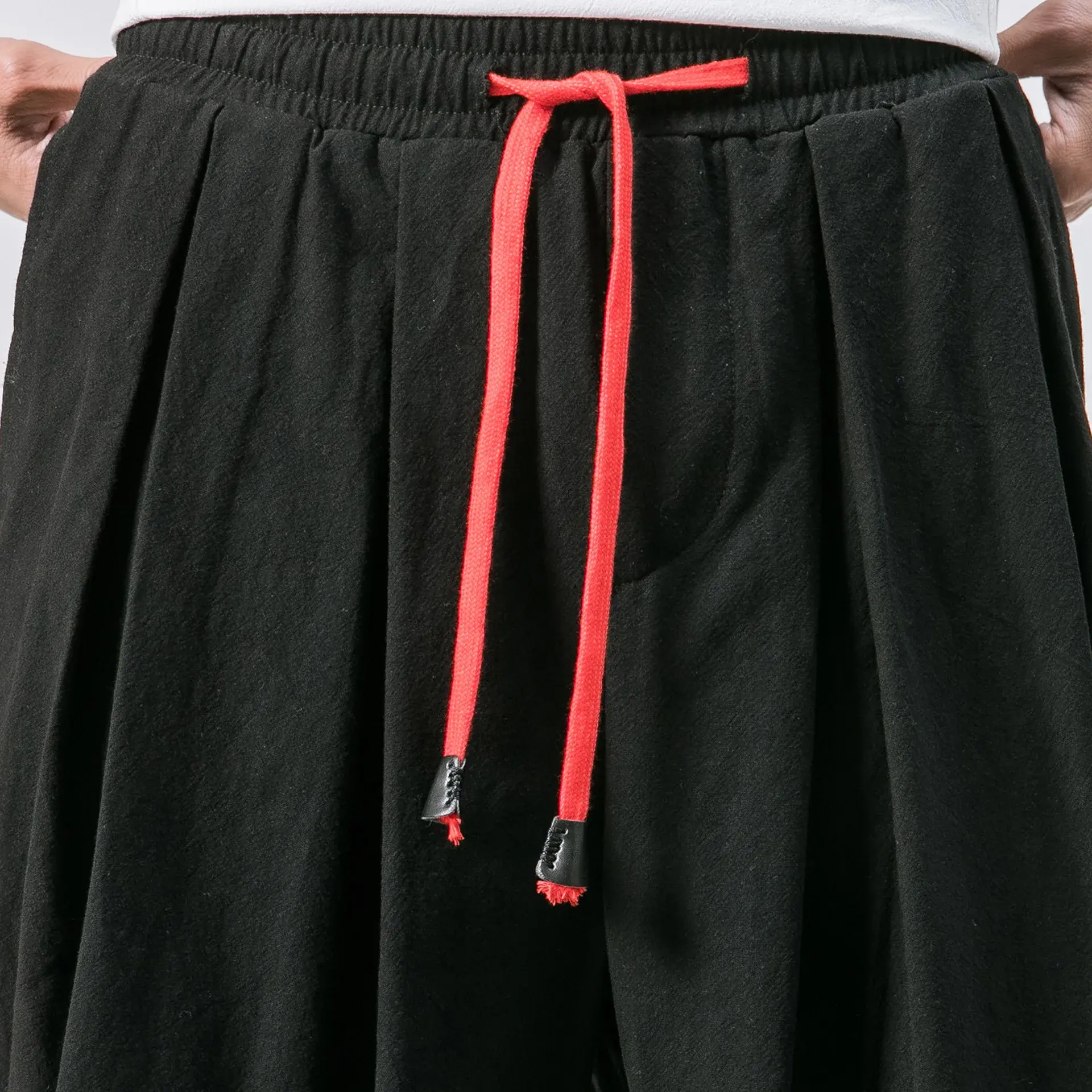 Loose Harlan Cotton Linen Pants Men's Fashionable Casual Loose Fit Long Trousers Comfortable Breathable Summer New Arrival
