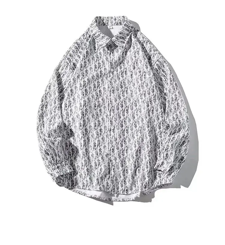 Korean Style Men's Summer Long Sleeve Shirt Loose-Fit Casual T-Shirt Thin Jacket Fashionable Ins Style Shirt For Students