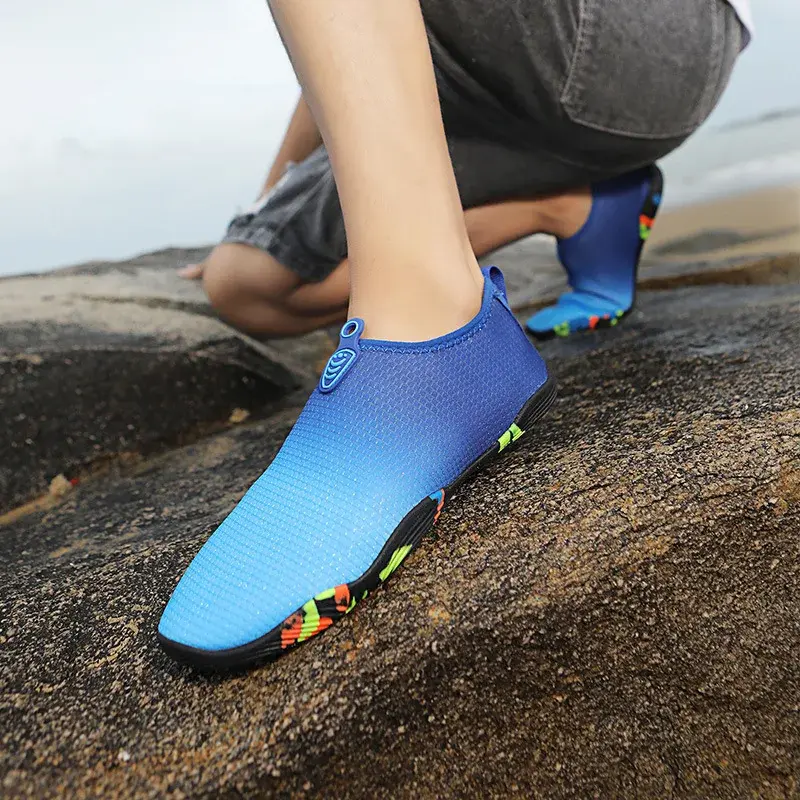 New Summer Autumn Large Size Men's Women's Shoes Outdoor Couple Beach Shoes Thick Bottom Water Shoes Lazy Shoes