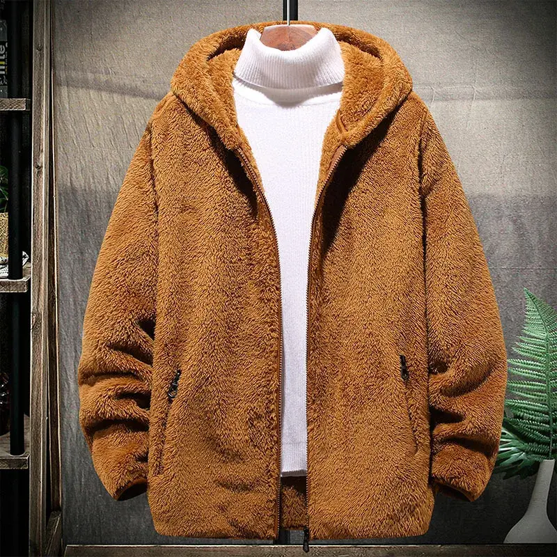 Trendy Brand Men's Sweatshirt Loose Fit Plush Hooded Top Autumn/Winter Style Casual Clothing Plus Size Available