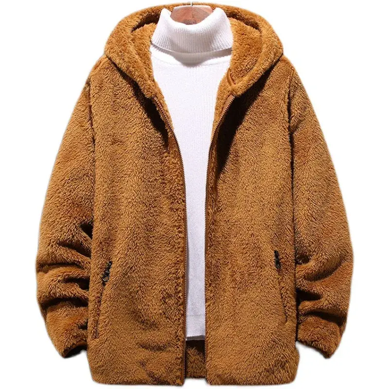 Trendy Brand Men's Sweatshirt Loose Fit Plush Hooded Top Autumn/Winter Style Casual Clothing Plus Size Available