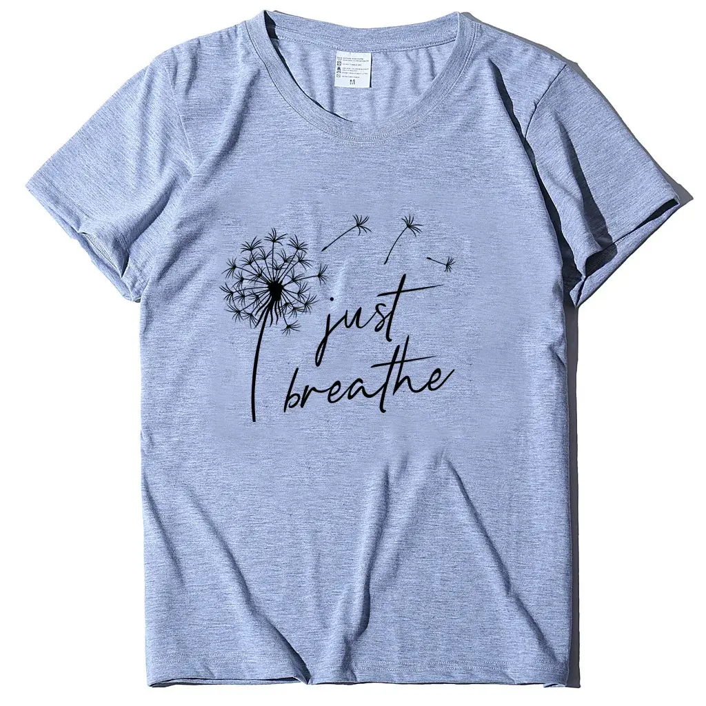 2023 European Style Women's T-Shirt Dandelion Single Color Silk Screen Printing Short Sleeves18 Colors Proxy Sales Cotton Crew N