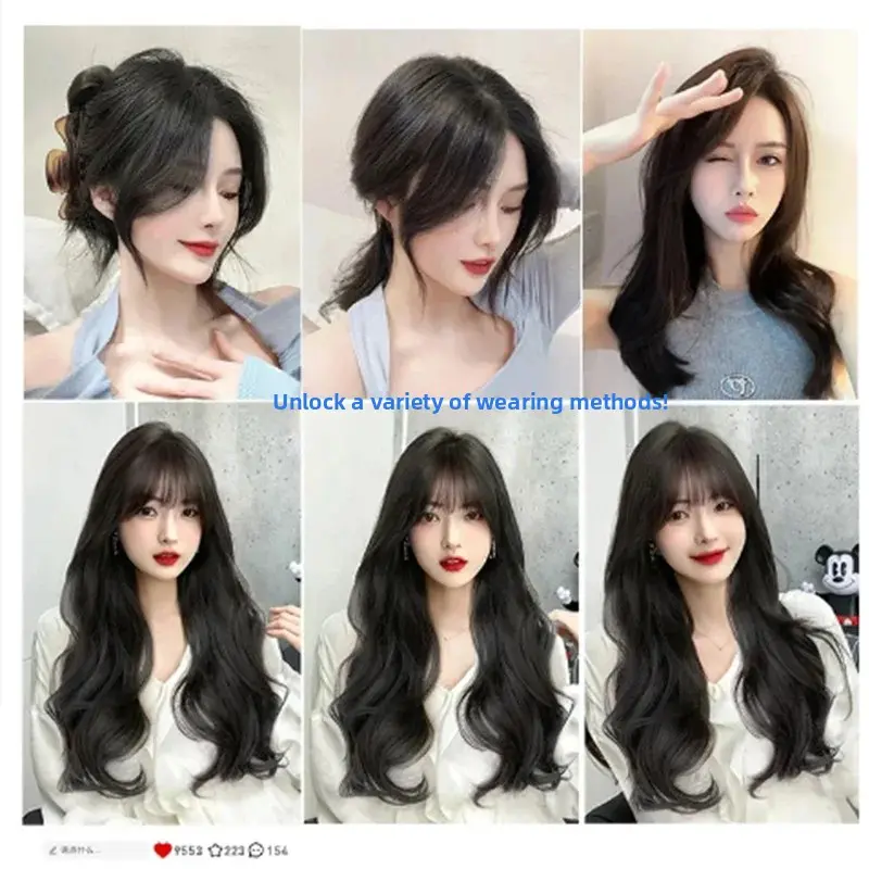 Women's Hair Extension Piece Boosts Hair Volume Covers Gray Hair Thickens Top Knot Modifies Face Shape Includes Bangs