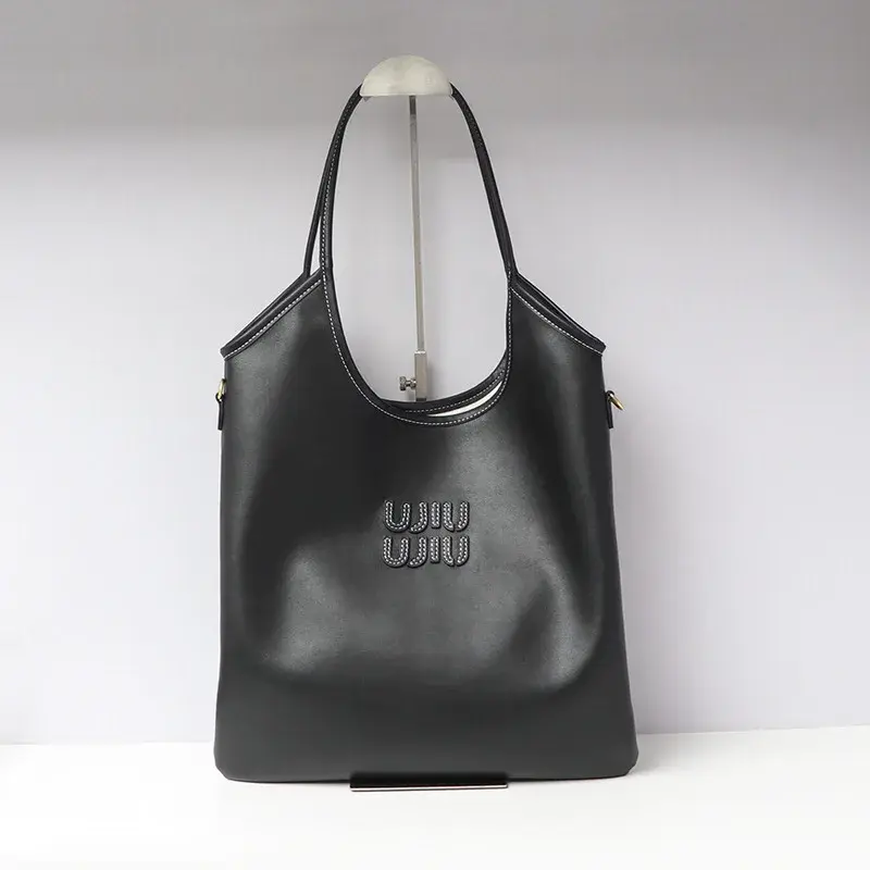 24 New Large Capacity Tote Shopping Bag Idle Style Women's Leather Handbag Single Shoulder Bag Motorcycle Equipment Accessories