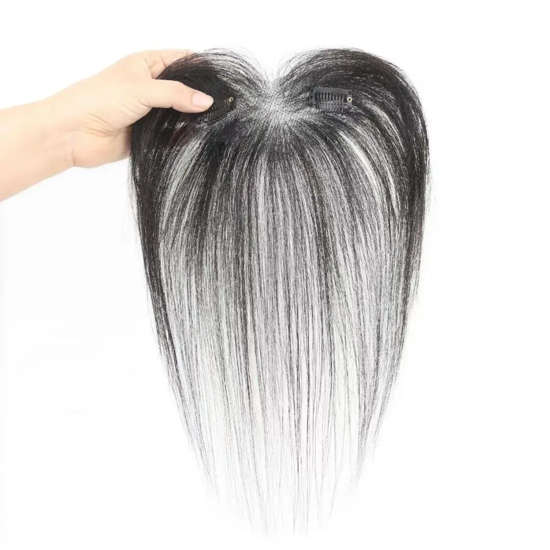 Natural Looking Female Hairpiece Bangs Fake Hair Eight Character Parting No Trace Hairline Full Real Human Hair Hair Extension