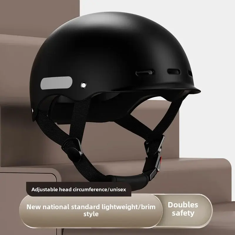 Factory Selected New National Standard Electric Vehicle Helmet Men's Women's Summer Cap Riding Half Helmet Four Seasons Universa