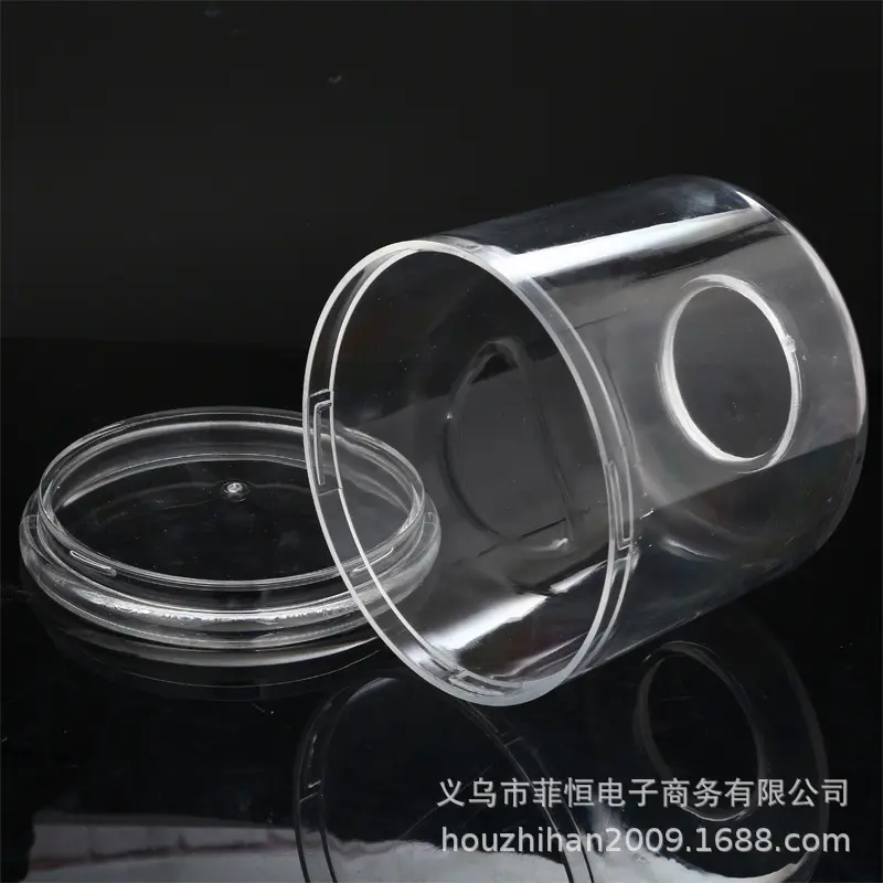 Transparent Plastic Creative Round Cylinder Paper Towel Box Car Use Paper Towel Holder Wholesale Available Stock Plastic Box