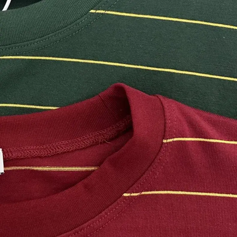 Ladies Long Sleeve Crew Neck T-Shirt Spring New Style Embroidered Stripes Fashionable Commuting 031710 Polyester Fiber