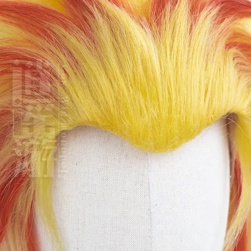 Xiaoyao You Ghost Slayer Tsuyuri Cosplay Wig Flame Pillar Single Horse Tail Clip-On Anime Realistic Show Mechanism Hair Cap