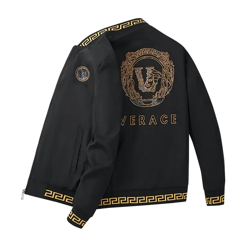 European Luxury Mido Embroidery Jacket Men's Wear Casual Trendy Korean Style White High-End Jacket For Leisure