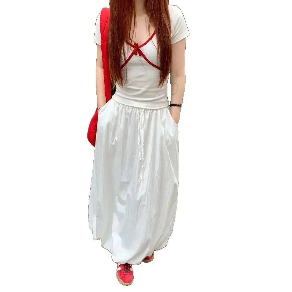 Fashionable Loose High Waist Bloomer Skirt Casual Polyester Fiber Lantern Skirt Design Summer New Style Workwear Style