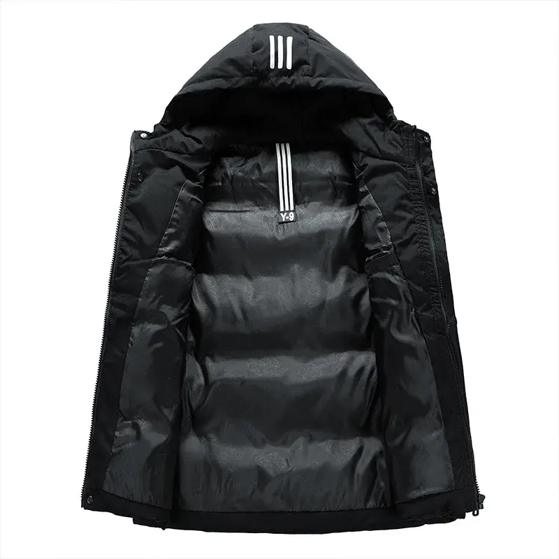 Couple HoodedDown Cotton Vest Men's Loose-Fit Plus Size Thickened Warm Anti-Cold Vest Sleeve-Less Jacket For Summer