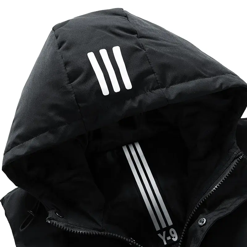 Couple HoodedDown Cotton Vest Men's Loose-Fit Plus Size Thickened Warm Anti-Cold Vest Sleeve-Less Jacket For Summer
