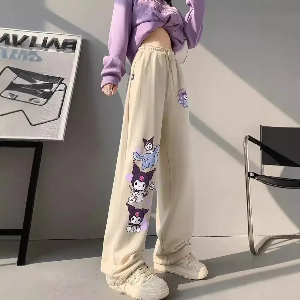 New Women's Casual Trousers American Style Summer 2024 Fashion Sweatpants Long Draped Bell Bottoms Spring Autumn Season
