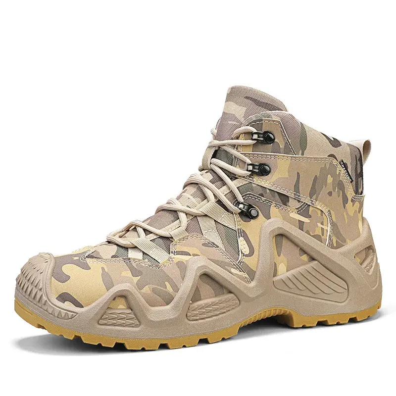 Oxford Waterproof Tactical Boots Men's Outdoor Non-slip Climbing Hiking Sports Shoes 45Plus Size Camouflage Work Shoes 46