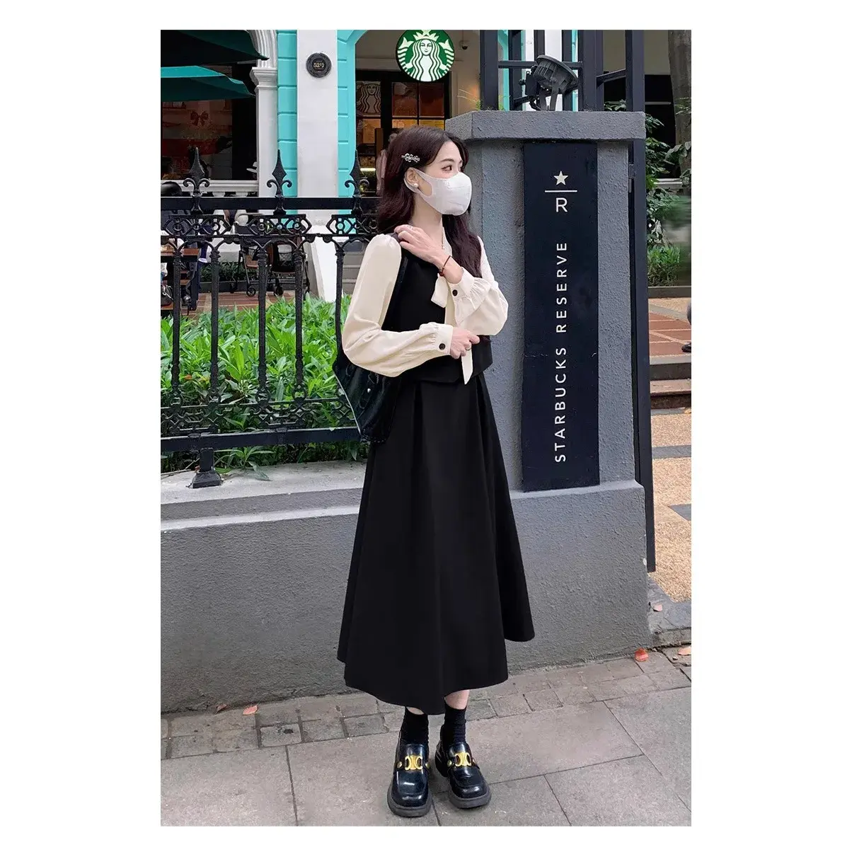 Plus Size 2024 Autumn New Style Plus Size Women's Clothing Slimming Belly Cover Dress Stylish Fashionable Korean Version Two-...