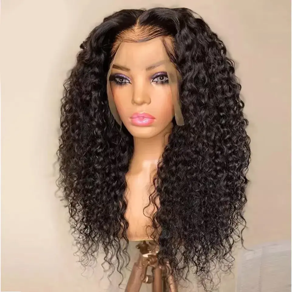 Women's Lace Front Wig Long Curly Synthetic Hair Cover Quick Sale Items European Style Hairpiece Handmade Lacework