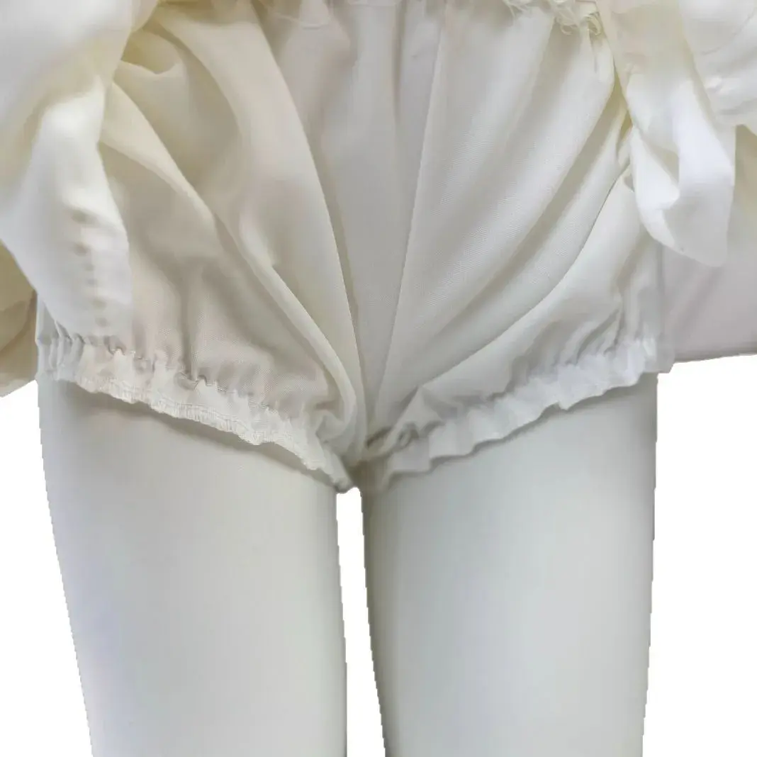 Sweet White High Waist Ballet Style Fluffy Mini Skirt Women's Fashionable New 2025 Polyester Fiber Half-length Skirt