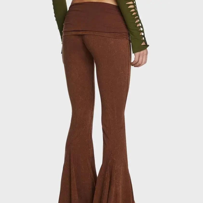 2022 Summer Amazon Best Selling Women's Waist Solid Color Sexy Flare Pants Long Trousers/Nine Point Seven Trousers/Five Point Tr