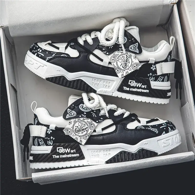 New Spring Trendy Men's Shoes Versatile Casual Board Shoes Men's Niche Original Explosion Style Thick Bottom Sports Shoes