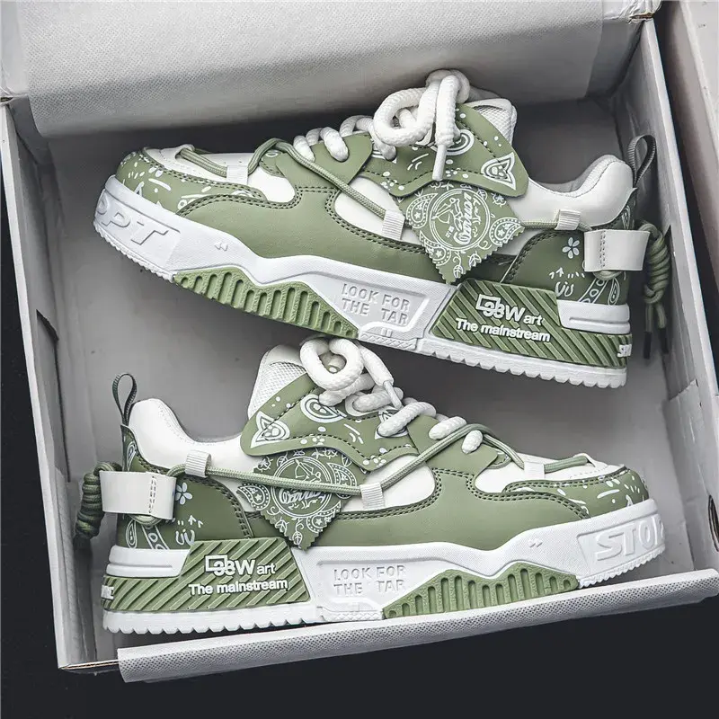 New Spring Trendy Men's Shoes Versatile Casual Board Shoes Men's Niche Original Explosion Style Thick Bottom Sports Shoes