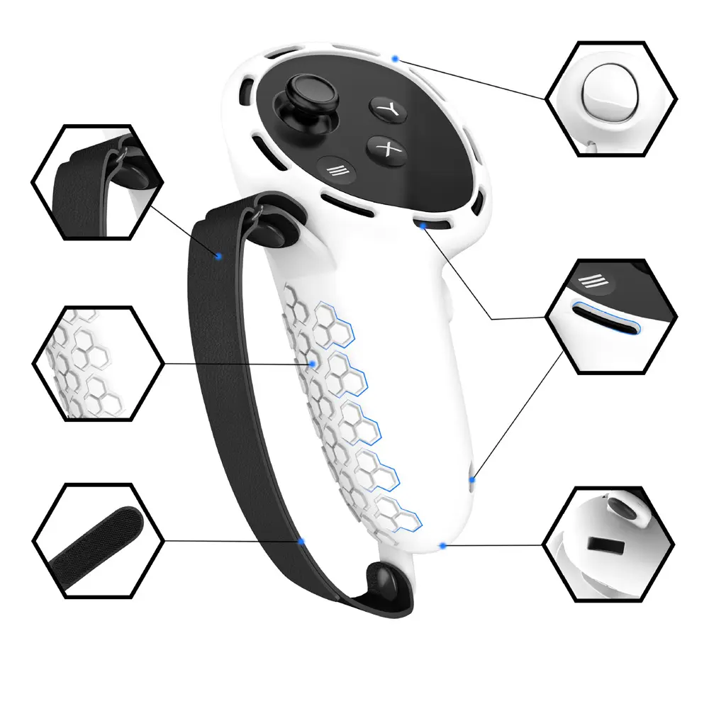 Silicone Controller Protective Cover Compatible with Meta Quest 3s/Quest3 VR Accessories