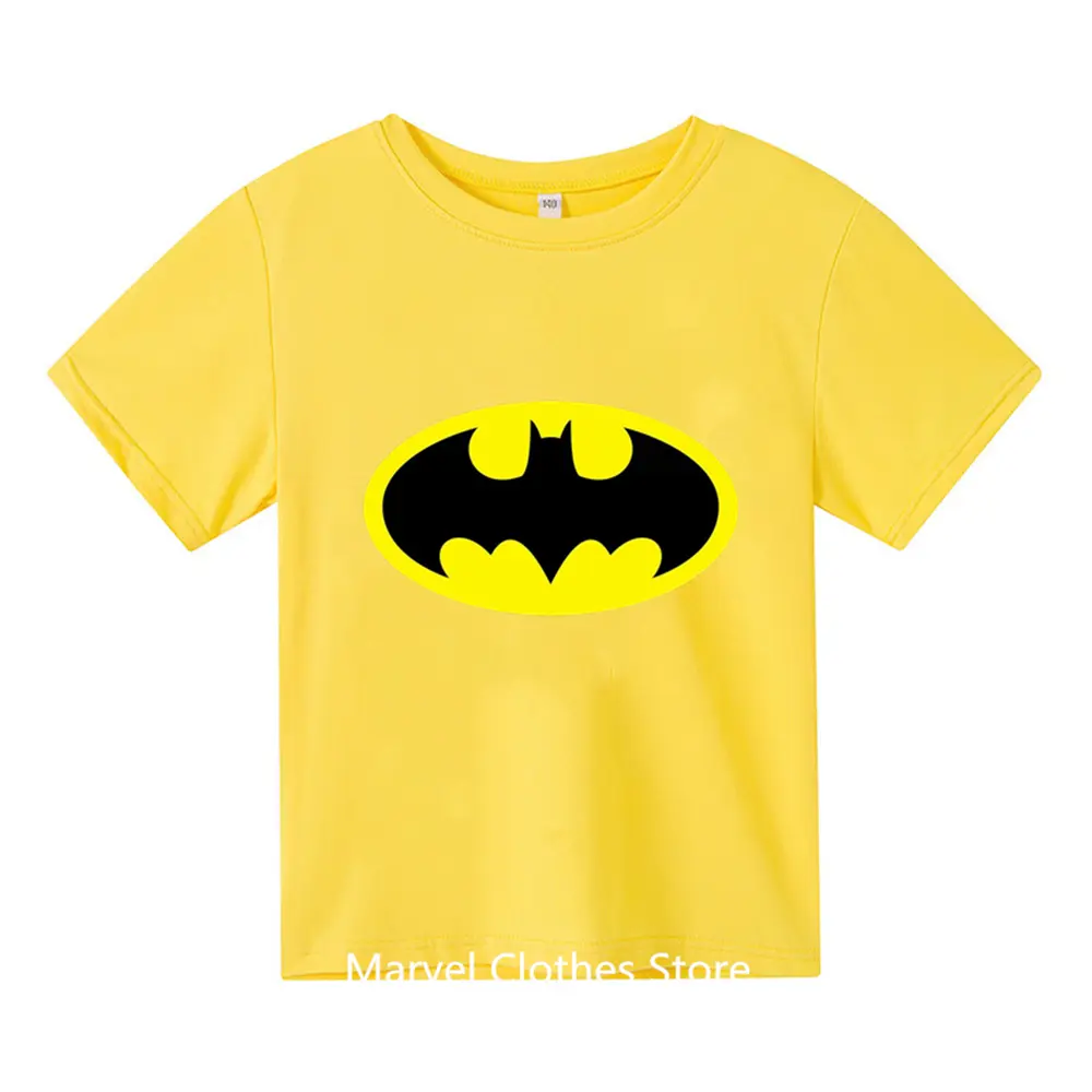 2024 New Cute Batman- TShirt Kids Casual Streetwear Baby T-Shirt Boys Clothes Anime Girls Top Tees
