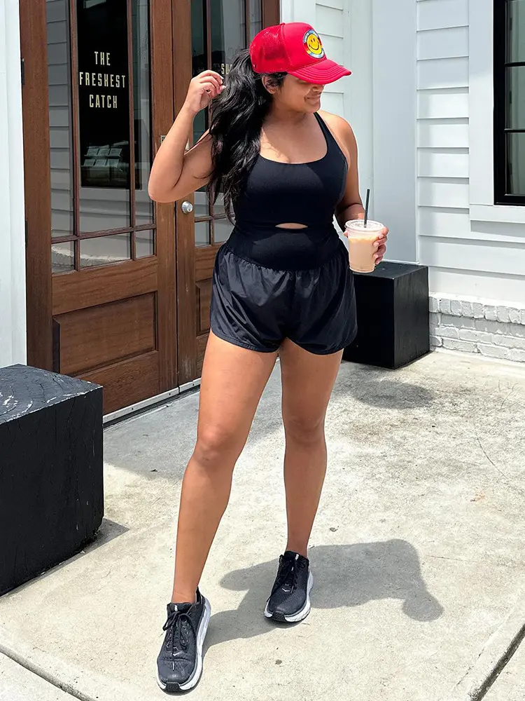 Sibybo Movement Playsuit For Women Hollowed Out Cross Backless Loose Vest Top Solid Color Fashion Comfortable Fitness Clothing