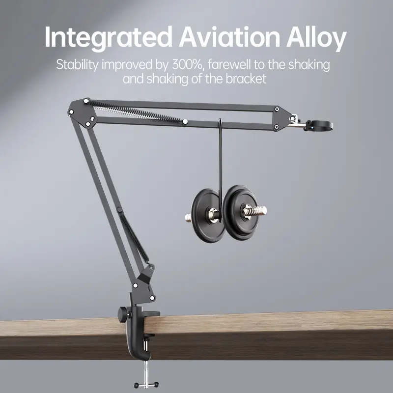 RIEVBCAU Flexible Microscope Arm Stand，Adjustable Metal Bracket Coin Microscope Mount Compatible with DM4 DM7 DM9 MS1 MS3