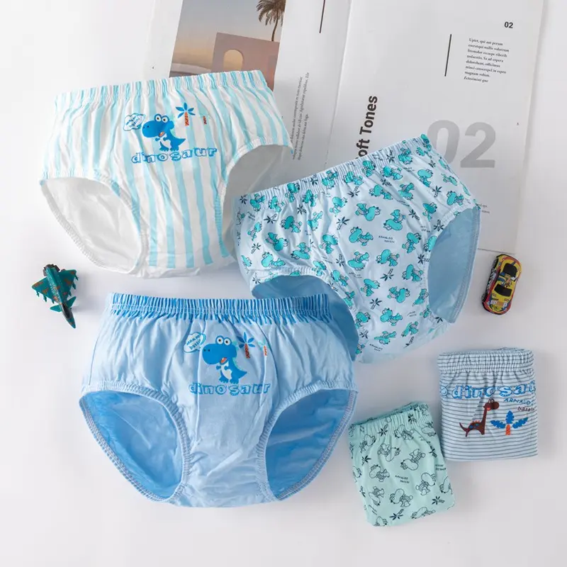 5Pcs/Set Cartoon Dinosaurs Children Underwear Boys Panties Cotton Breathable Kids Knickers Briefs Absorbent Boys Triangle Boxers