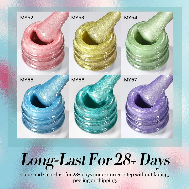 BORN PRETTY 10ml Blue Glass Bead Cat Magnetic Gel Ultra Shine Summer Glitter Semi Permanent Soak Off UV Gel Nail Art Varnish