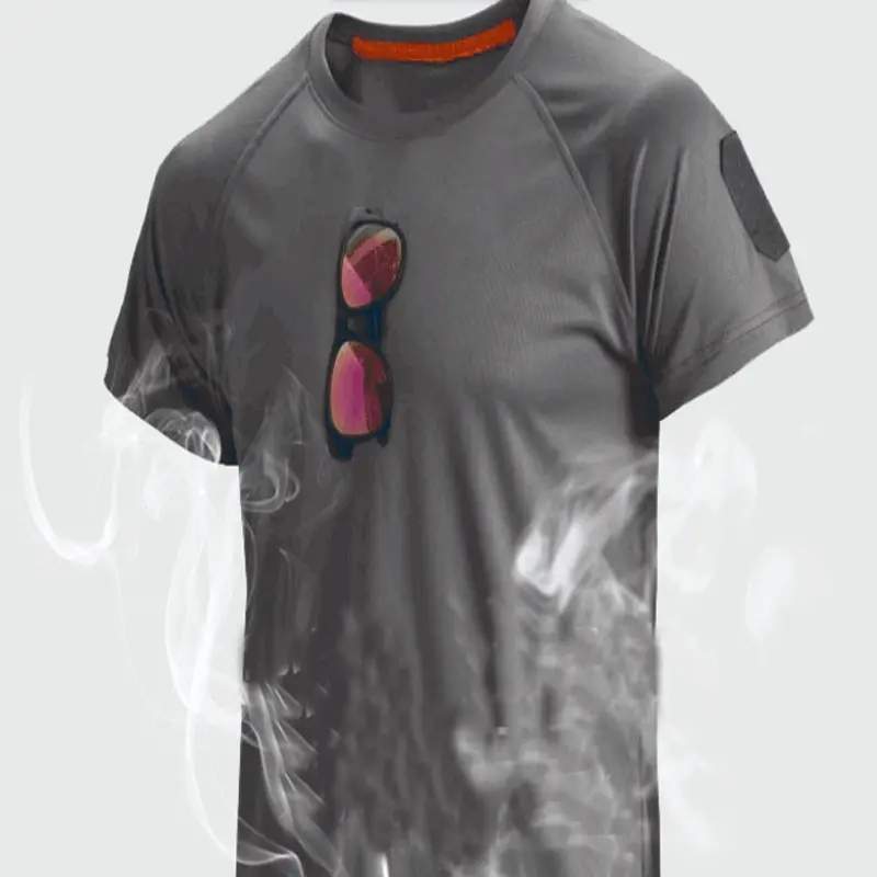 Men's Summer Breathable Hiking Camping Trekking Fishing Climbing Quick Dry T-Shirt Summer Fast Dry Pullerover Tees O-Neck M-4XL