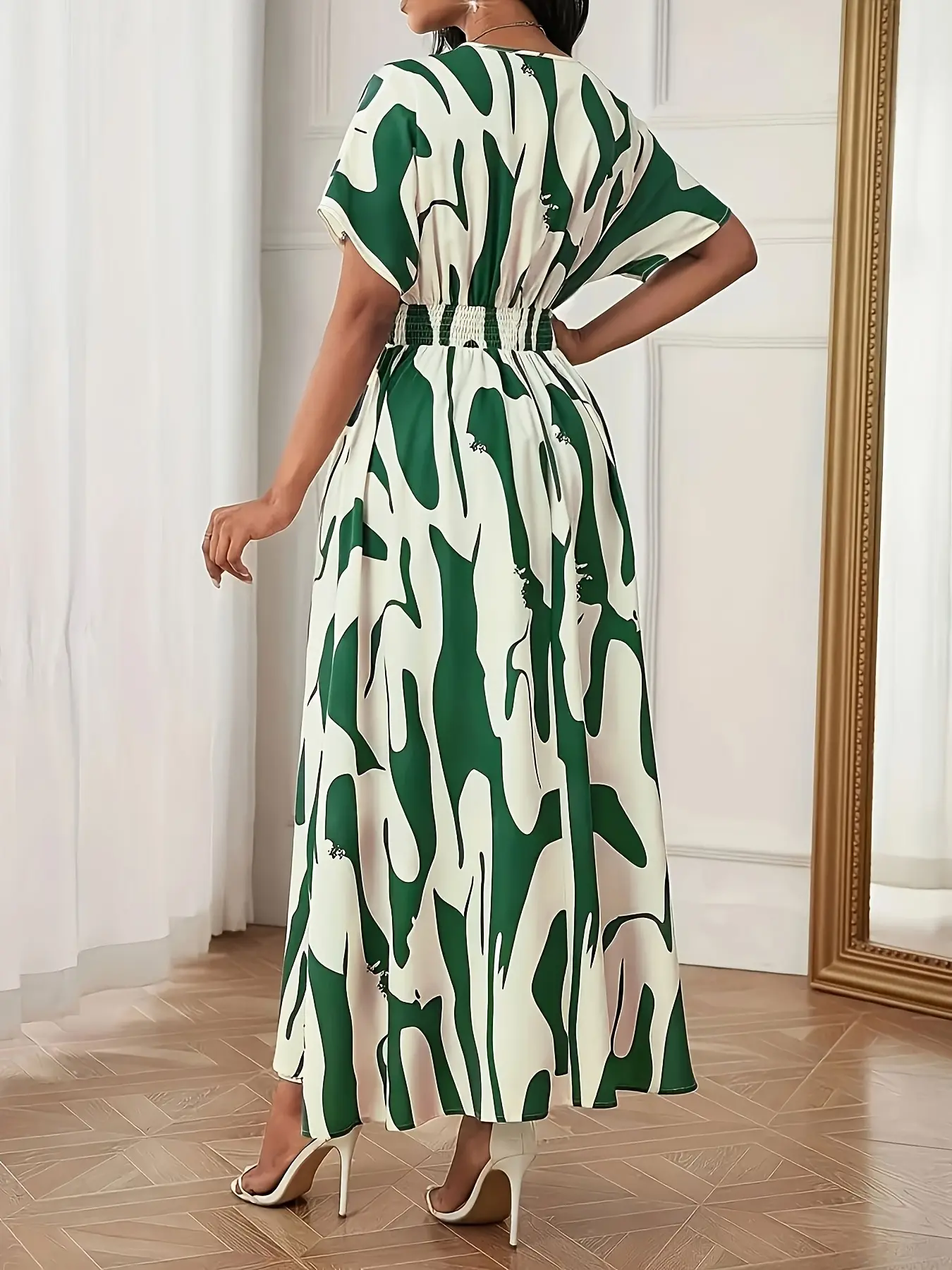 Women Plus Size Woven Spring/Summer Dress