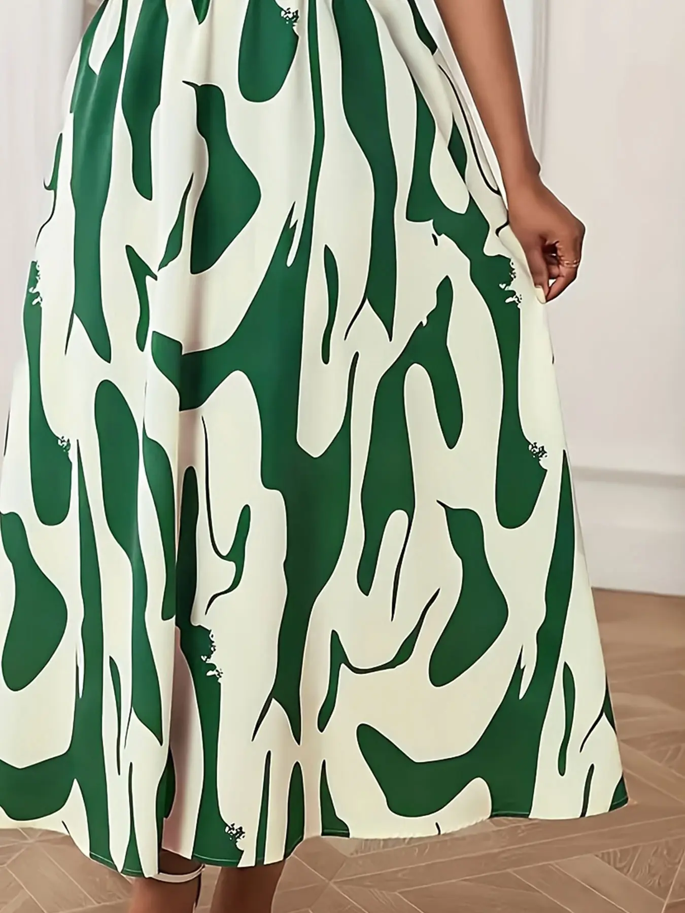 Women Plus Size Woven Spring/Summer Dress