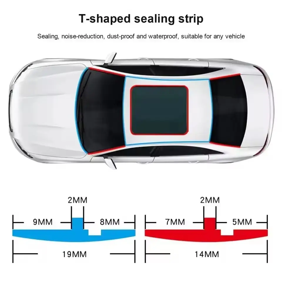 Car Rubber Seals Edge Sealing Strips Auto Roof Windshield Car Rubber Sealant Protector Seal Strip Window Seals for Auto