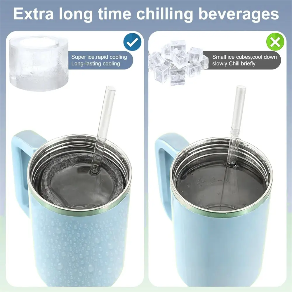 Silicone Ice Block Mold is Not Sticky Summer Ice Block Mold is Easy to Mold Ice Block Making Hollow Cylindrical Ice Block Tools