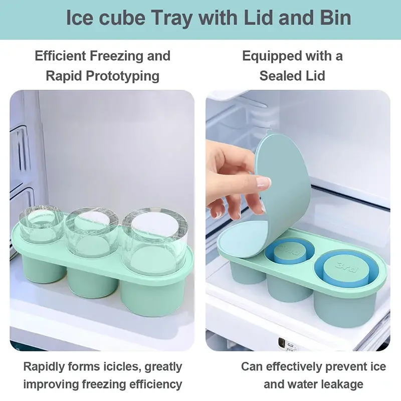 Silicone Ice Block Mold is Not Sticky Summer Ice Block Mold is Easy to Mold Ice Block Making Hollow Cylindrical Ice Block Tools