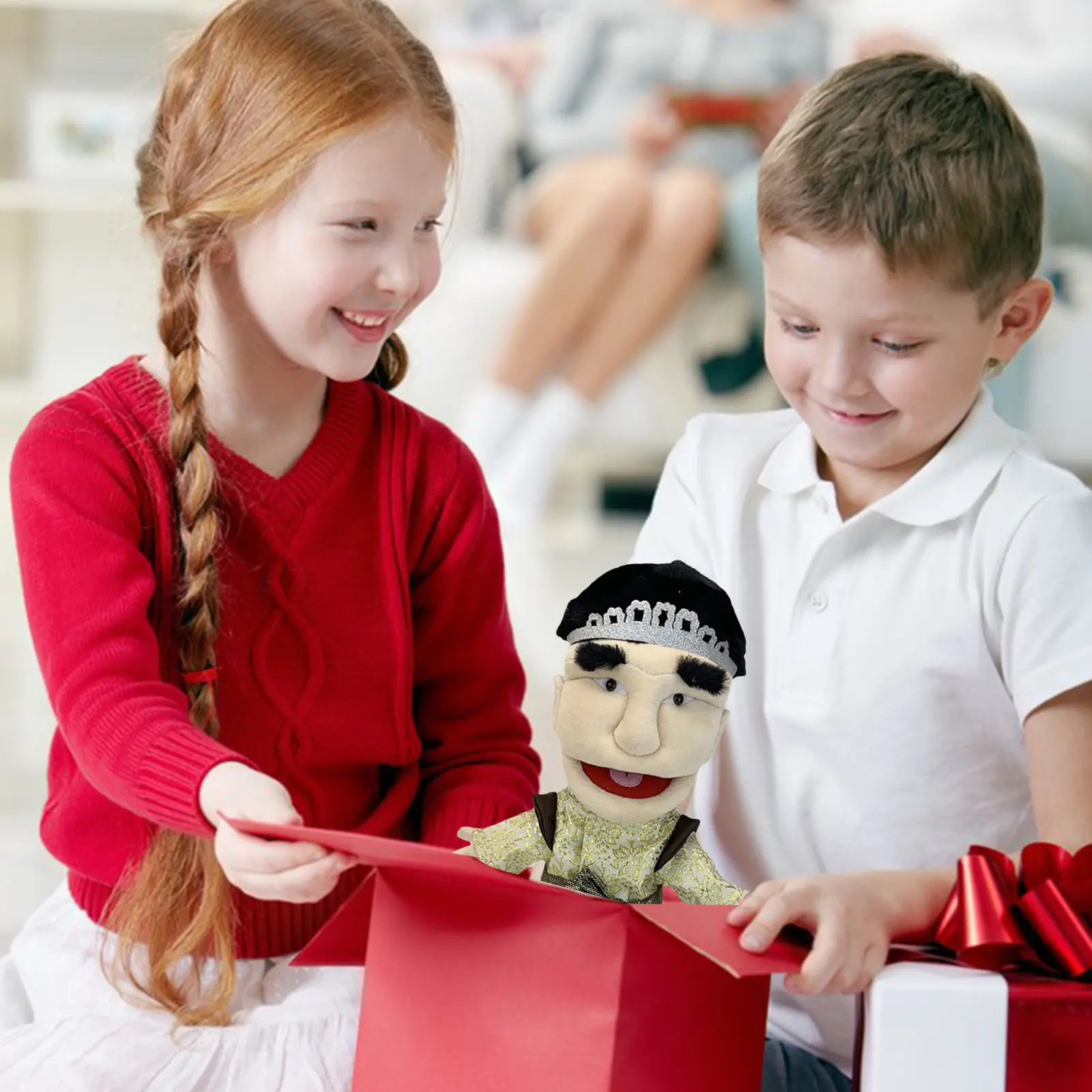 Game Peripheral Hand Puppets Cute Prank Plush Toy for Children Boys and Girls Role-Playing Preschoolers and Storytelling