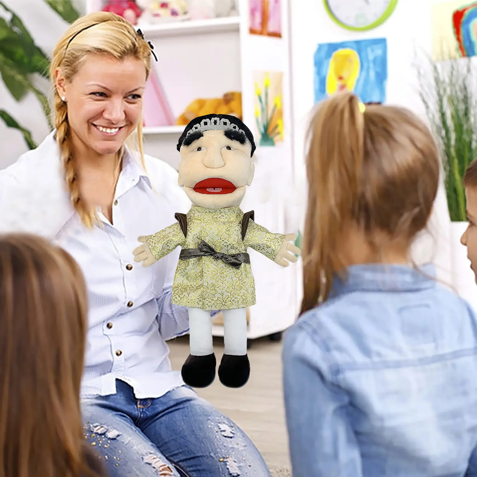 Game Peripheral Hand Puppets Cute Prank Plush Toy for Children Boys and Girls Role-Playing Preschoolers and Storytelling