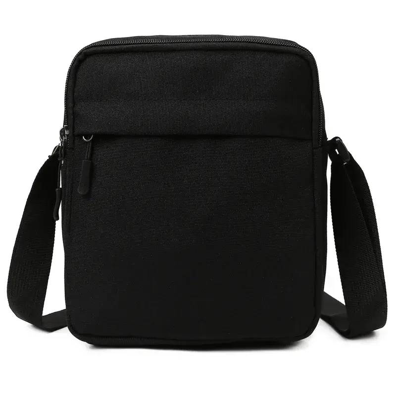 Simple Men's Casual Shoulder Bag Oxford Cloth Crossbody Small Square Bag Vertical Minimalist Unisex Small Storage Sling Bag