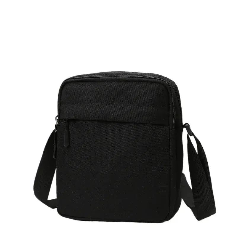 Simple Men's Casual Shoulder Bag Oxford Cloth Crossbody Small Square Bag Vertical Minimalist Unisex Small Storage Sling Bag