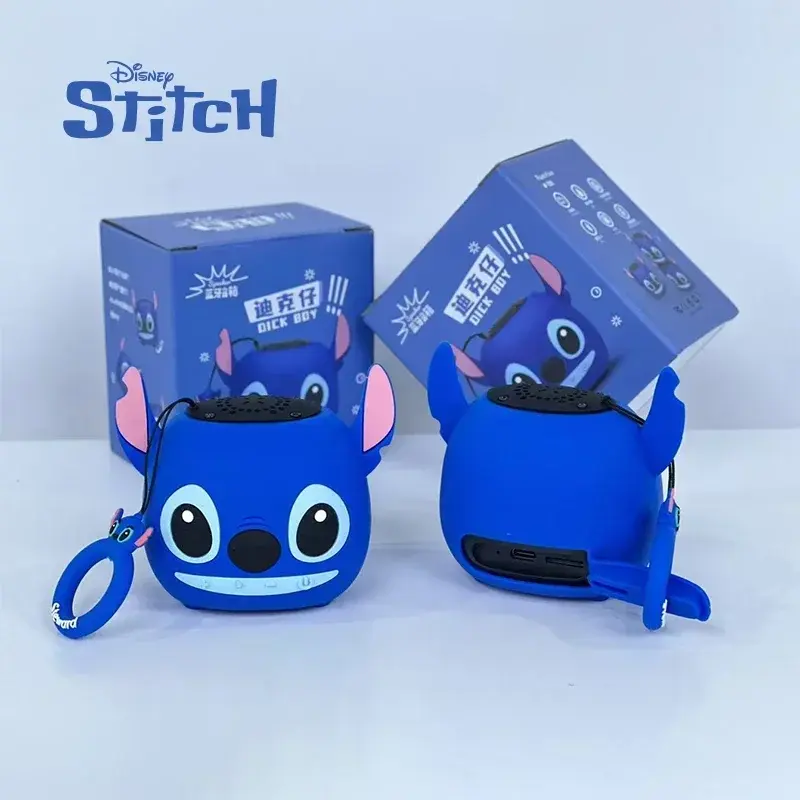 Disney 3D Stitch Head Wireless Bluetooth Mini Speakers dual LoudSpeaker HIFI Stereo Heavy Bass Suitable,Tf, Fm Radio Sound Box