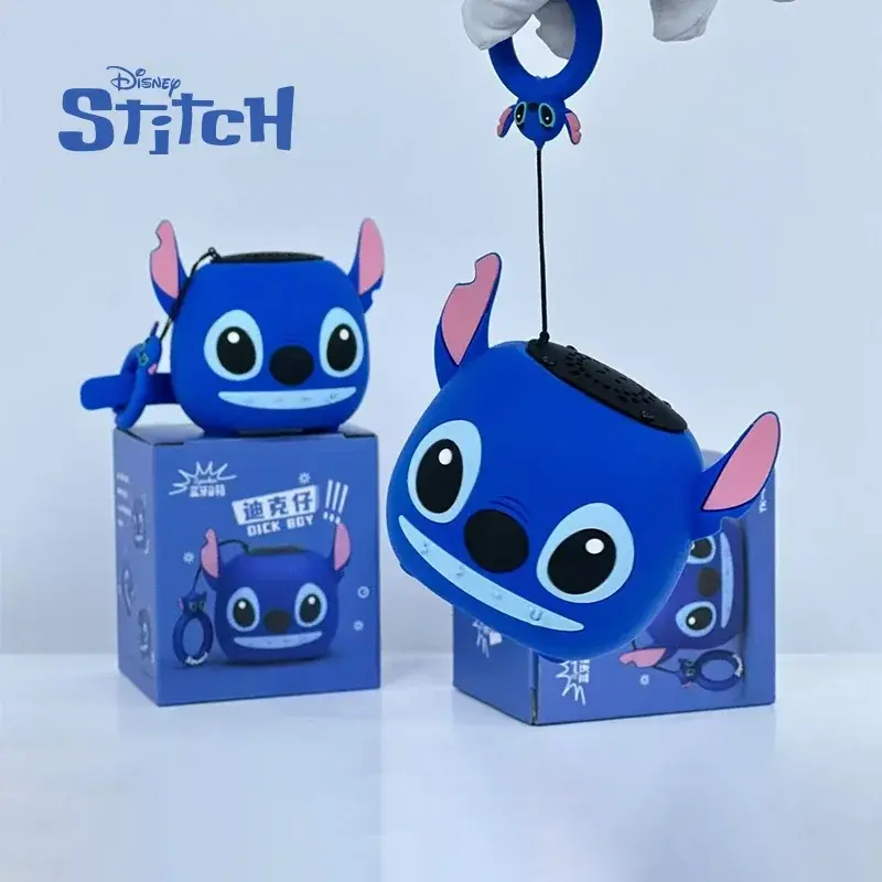 Disney 3D Stitch Head Wireless Bluetooth Mini Speakers dual LoudSpeaker HIFI Stereo Heavy Bass Suitable,Tf, Fm Radio Sound Box