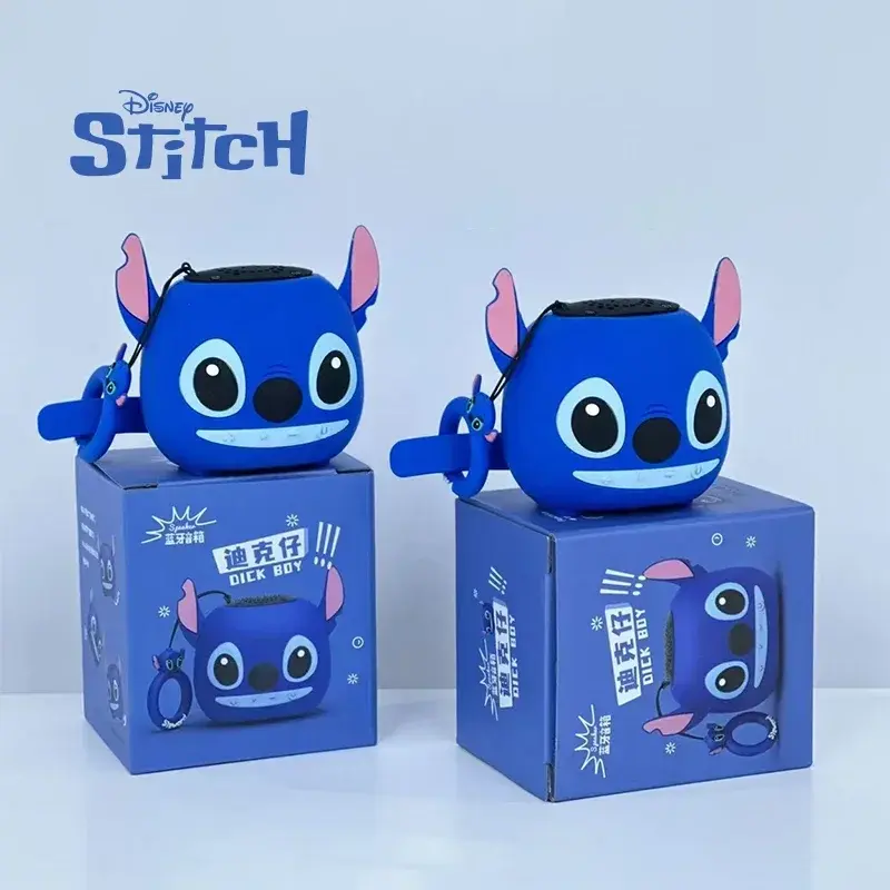 Disney 3D Stitch Head Wireless Bluetooth Mini Speakers dual LoudSpeaker HIFI Stereo Heavy Bass Suitable,Tf, Fm Radio Sound Box