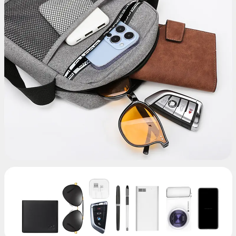 Men's Waterproof  Messenger Bag Crossbody Shoulder Bags Fashion Oxford Casual Handbags For Work Business Satchel Purse Handbag