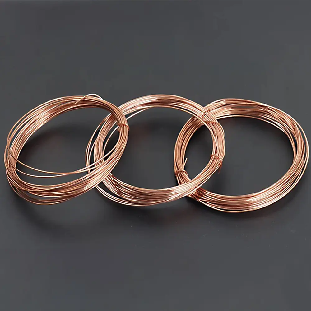 10M T2 Pure Copper Wire Round Coil Conductive Bare Copper Cable Wires for Electric Wire DIY Craft 0.3/0.5/0.8/1/1.2mm