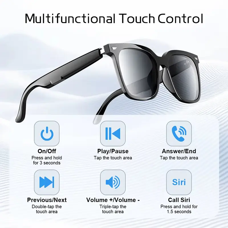 Xiaomi Multifunctional Wireless Smart Glasses Call Video Music Player Headset Driving Glasses Sport Sunglasses For Men Women